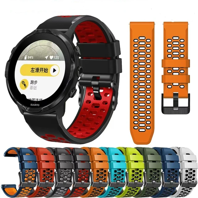 Correa de silicona deportiva de 24mm para Suunto 9 7 D5/Suunto Spartan  Sport/Wrist HR/Baro, accesorios de repuesto para pulsera de reloj -  AliExpress