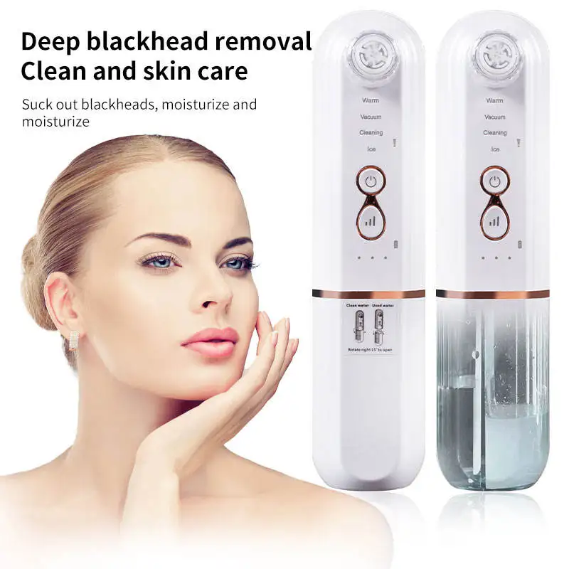 Dual Water Tank Suction Extractor Facial Acne Vacuum Bubble Blackhead Remover