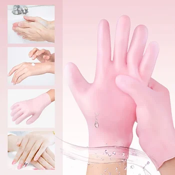 2-Pack Silicone Moisturizing Gloves Exfoliate to Prevent Dry Hands and Leave Hands Smooth and Soft Hand Care Tool 1