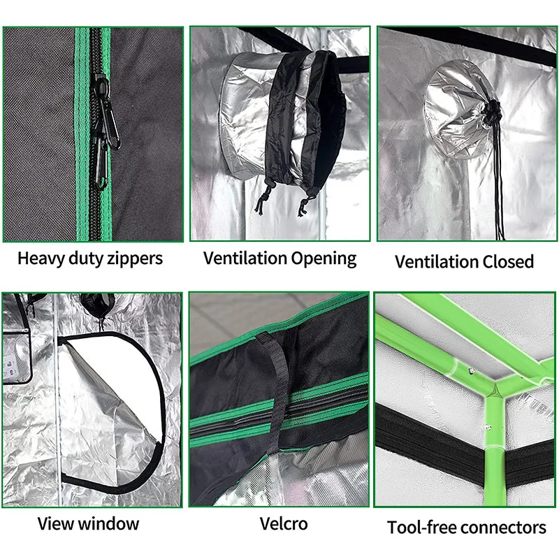 Indoor Hydroponics Plants Growing Tent, Led Light Greenhouse, Garden Seed, Flower Plant Growing Tent, 600D