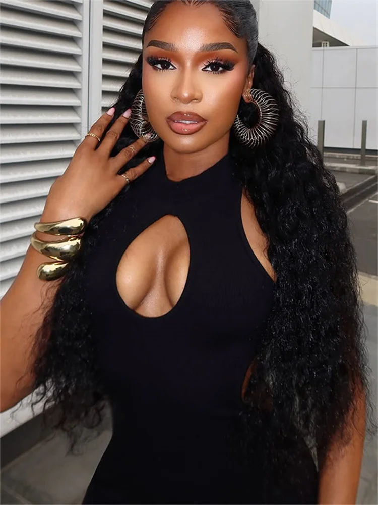 Wmstar jumpsuit women Casual sportswear women's wear commuter cut out tight solid color jumpsuit backless low waisted one pieces