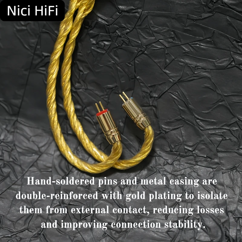 Nici HiFi-16 8 コアイヤホンケーブル MMCX/0.78 2Pin/ステレオ 3.5mm