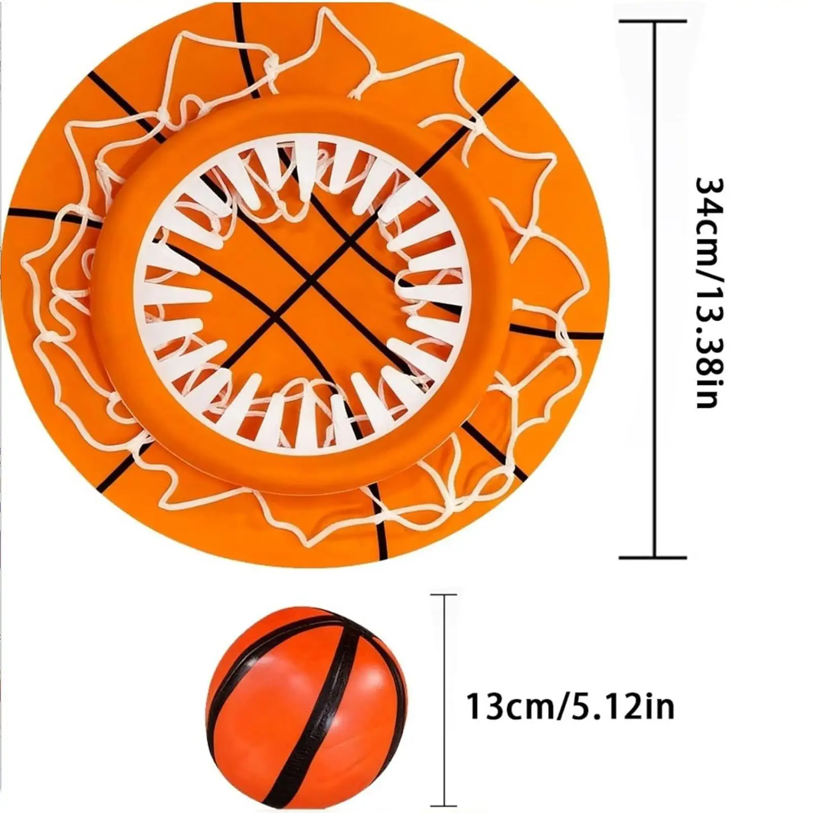 Indoor Basketball Hoop Over Door Foldable Mini Hoop Set with Ball Net for Kids Teens Bedroom Playroom Apartment Sports Game
