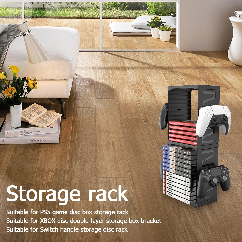 Game Disc Storage Tower Holder for PS5 PS4 Switch