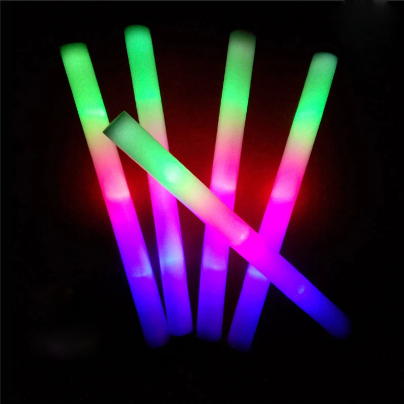 30pcs/ lot LED Tube Stick Glow Foam Sticks Neon Bar Light for Man Women  Cheering Music Bar Party decoration