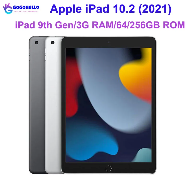 

Unlocked Original Apple iPad 2021 iPad 9th Gen Wifi+Cellular 64/256GB 10.2'' A14 Bionic Retina IPS LCD iPadOS 15 95% New Tablet