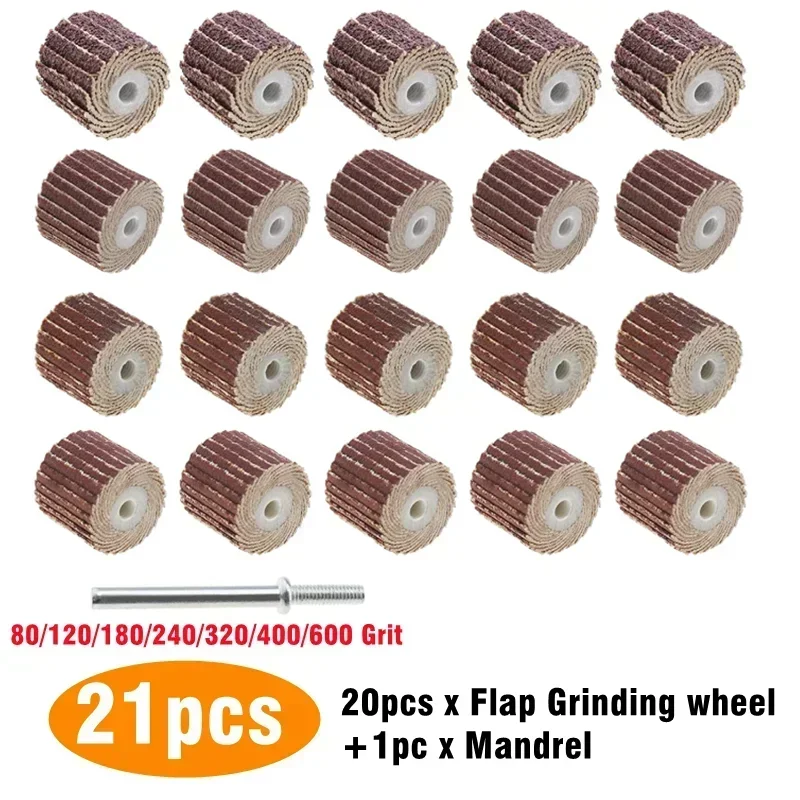 

Flap Tool Grinding Shutter Wheel Sandpaper 3mm Sanding Sanding Polishing Wheels With Disc Rotary For Shank Head Dremel Set