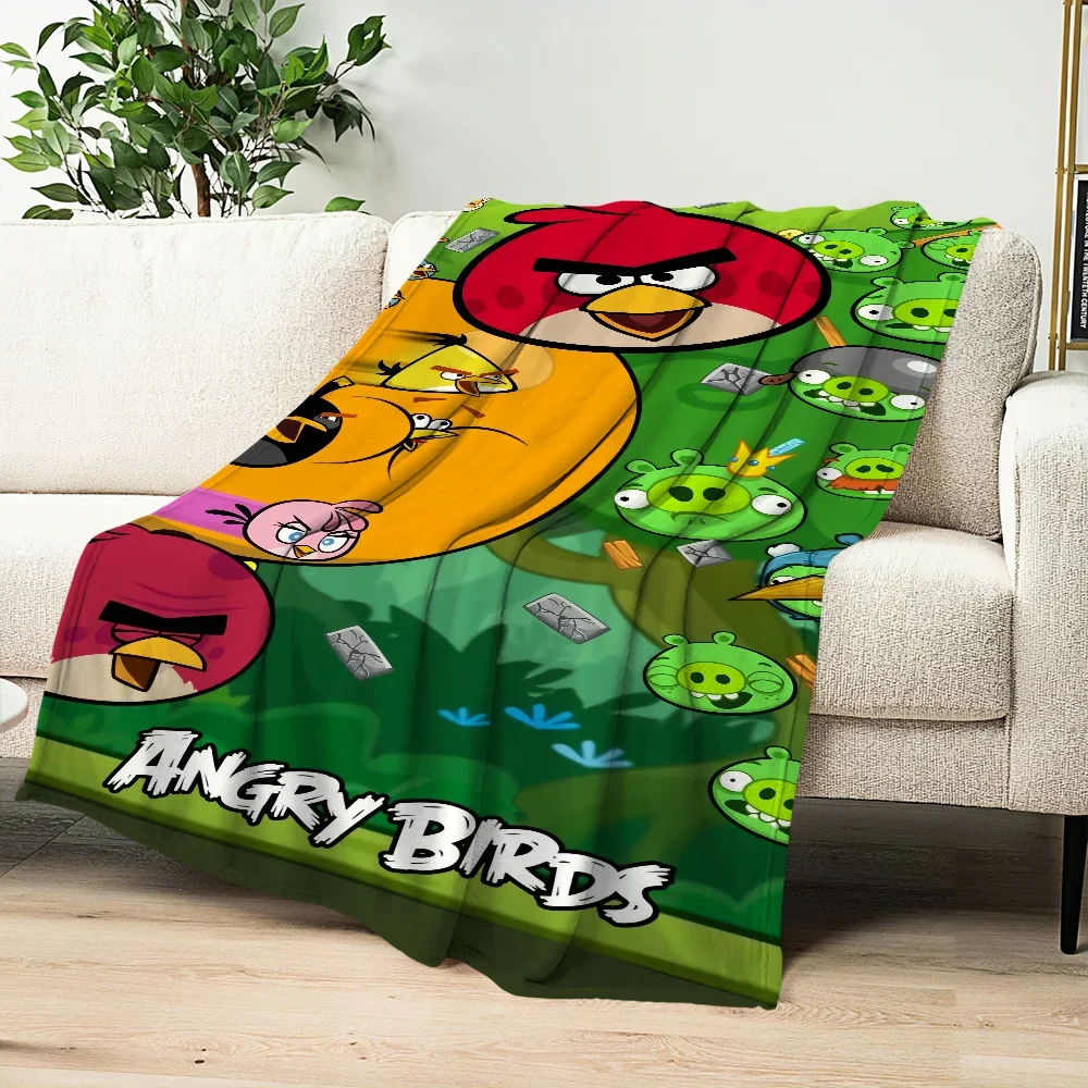 Game A-Angry-S Cartoon B-Birds Funny skicomfort warm Soft Baby blanket suitable Home Blanket for Home Office Daily Use Cover 5