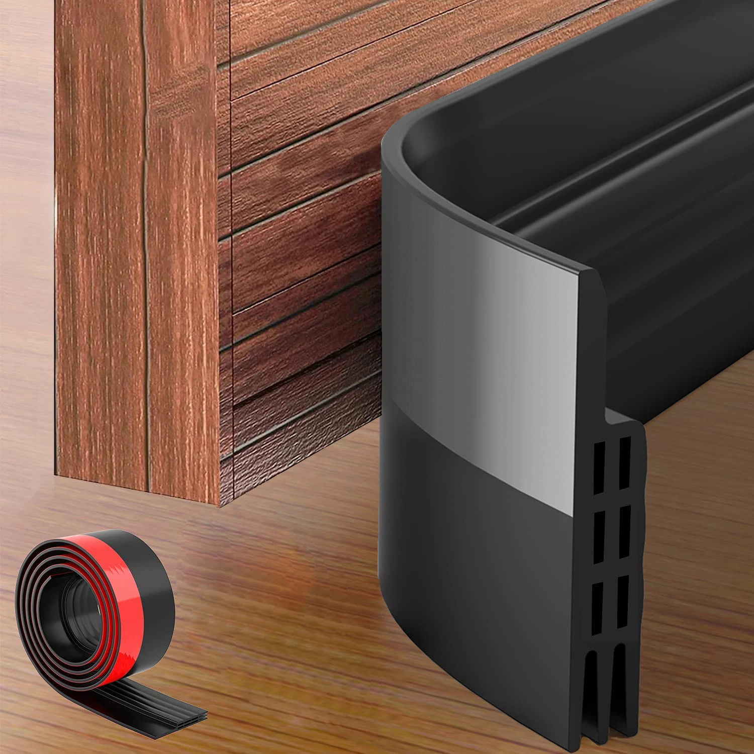 

Door Draft Stopper Door Bottom Sealing Strip Noise Blocker Insulator Door Sweep Weather Stripping Draught Stopper Self Adhesive