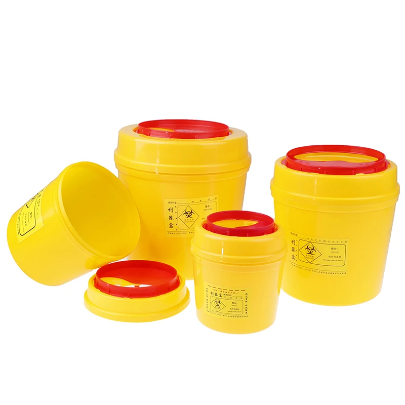1 Pc Disposal Collect Box Needles Bin Biohazard Tattoo Piercing Needles Sharps Container Tattoo Artist Waste Barrel Trash Can