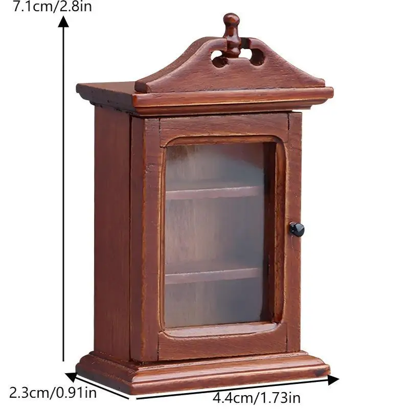 1/12 Dollhouse Single-door Wall Rack Storage Cabinet Model Dollhouse Furniture Decoration Toys Dolls House Accessories