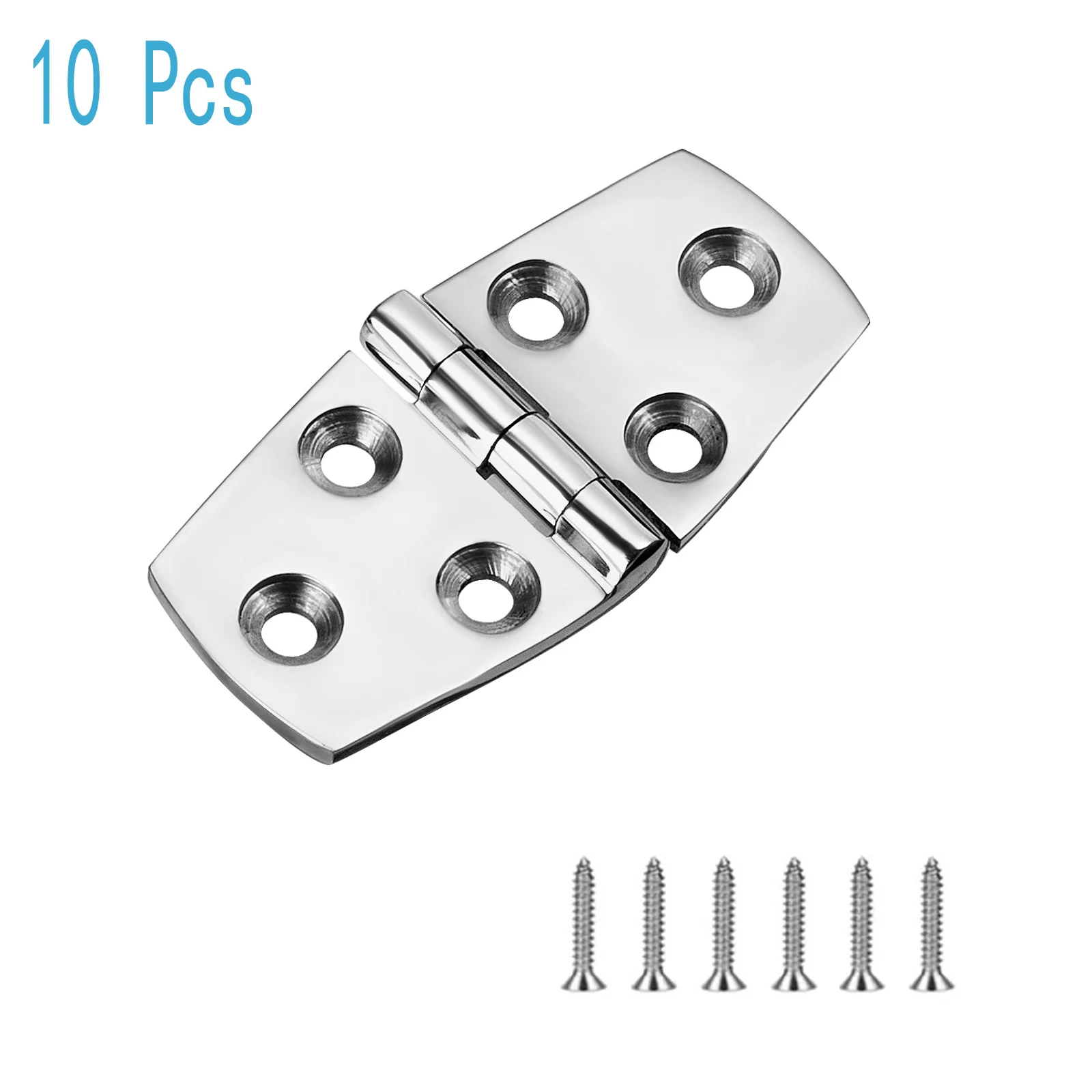 Boat Hatch Hinges, Marine Hinges Stainless Steel, 3 X 1.5 Inches (76 x 38MM), Heavy Duty 316 Ss with Screws (10 PCS)