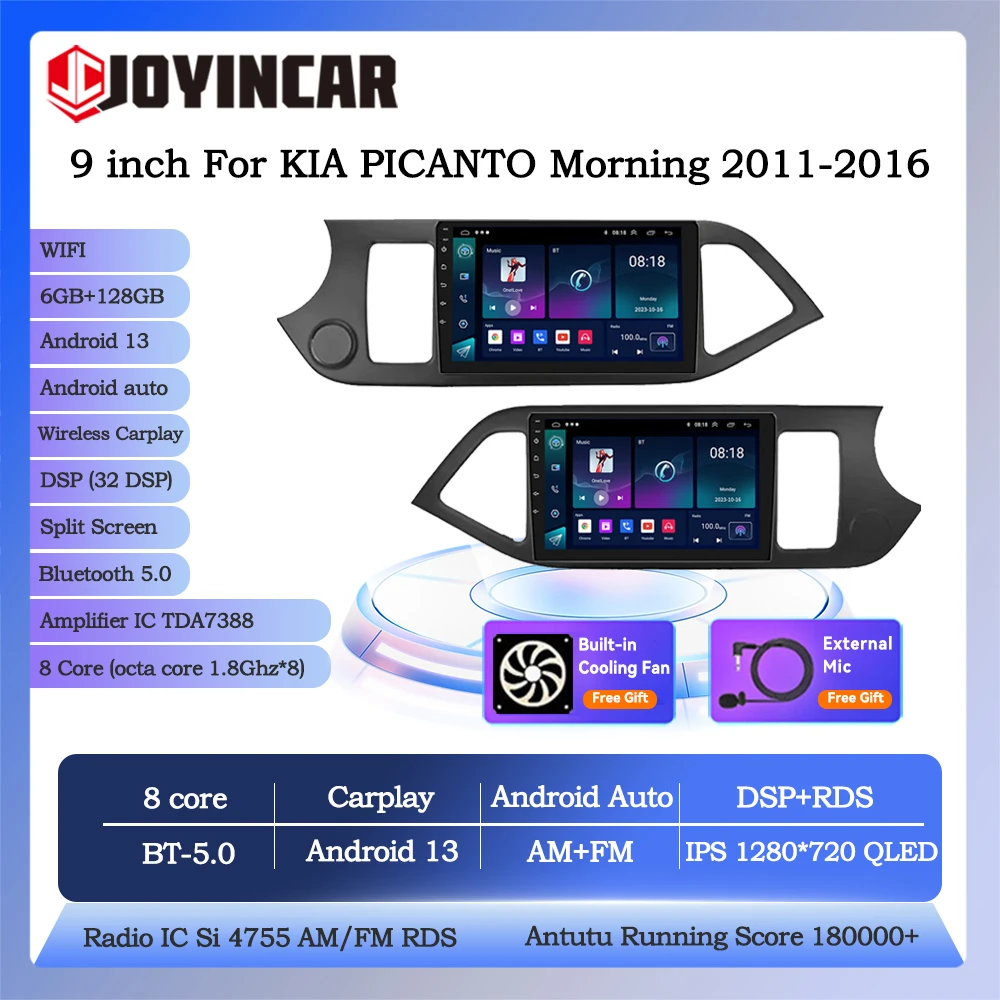 

Joyincar Android 13 Car Radio For KIA PICANTO Morning 2011-2016 DSP BT Navigation GPS WIFI CarPlay Auto Stereo Multimedia Player