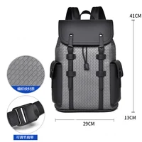 Black Waterproof Laptop Backpack For College Large Capacity Luxury Vintage Bag Mens Stylish Leather Backpacks Bag For Traveling 3
