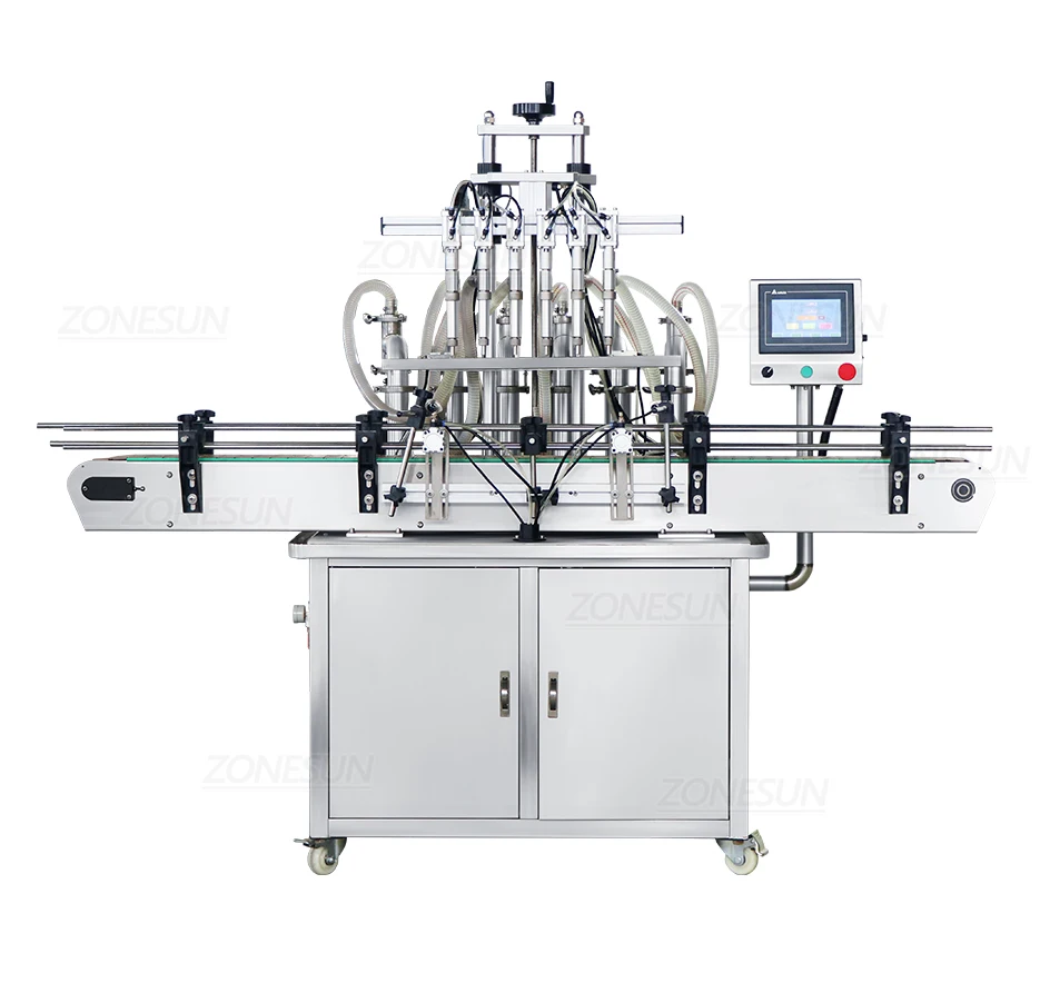 ZONESUN ZS-YT6T-6V Automatic Piston Pump Liquid Filling Machine With MIxing Tank