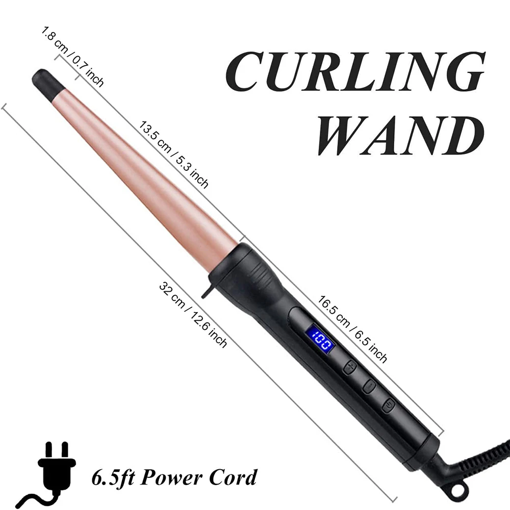 Hair Curler Ceramic Curling Iron Professional Curling Hair Tools 1-1/2 Inch Cone Electric Wand Roller Fast Heat Curlers hair curler hair iron hair tools