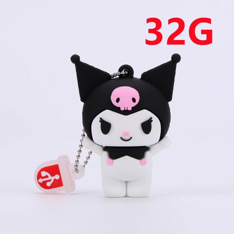 산리오 쿠로미 USB 플래시 드라이브, 휴대폰 컴퓨터 이중 사용, 고속 자동차 USB 플래시 드라이브, 카와이 선물 사무용품, 128g