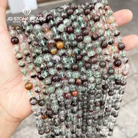 Natural Stone Beads Green Ghost Quartz Lucky Crystal Loose Beads For Jewelry Making Diy Bracelet Necklace Accessory 15" Strand 2