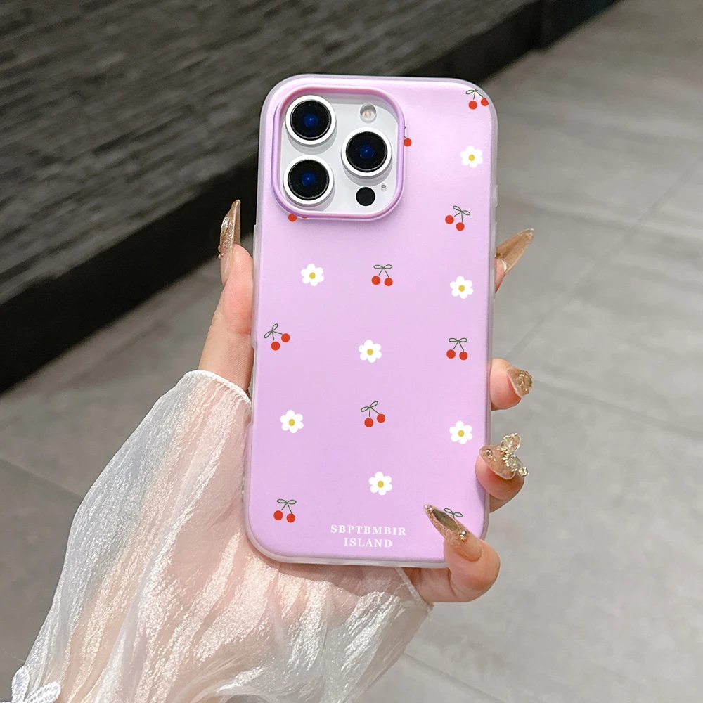 Polka Dots and Small Flowers Cherry Cute Phone Case Cover