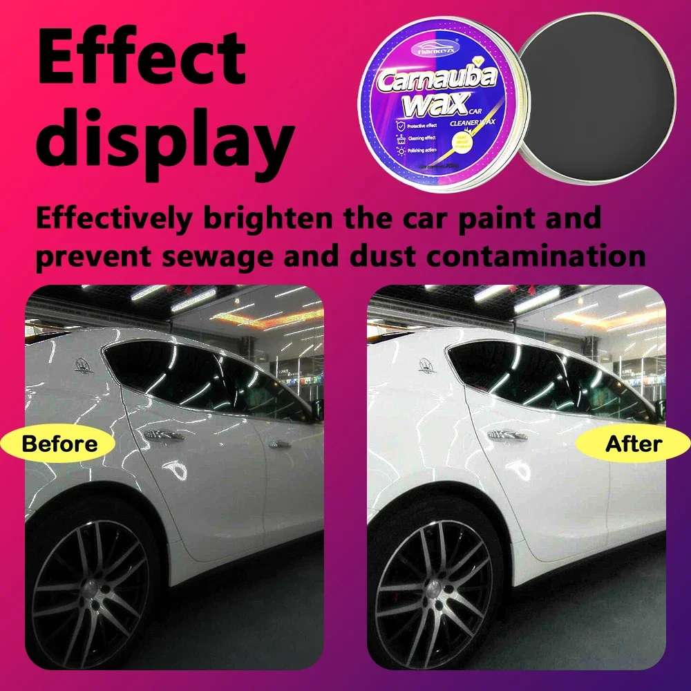 Car Wax Auto Paint Care Carnauba Paste Wax Brazilian Polishing Paste High Gloss Shine Hydrophobic Coating Glazing