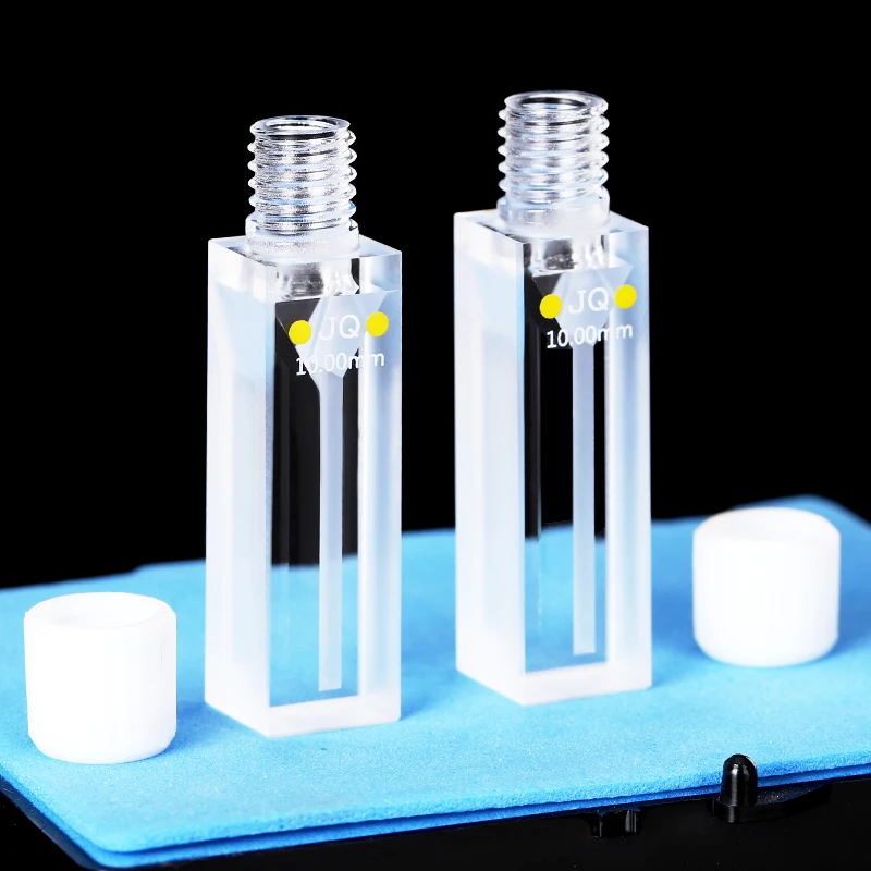 나사 캡이 있는 석영 큐벳 셀 (10mm), 양방향 조명, 700ul, 슬릿 2mm
