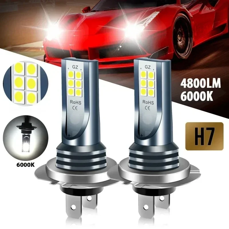 2pcs H7 Led 헤드 라이트 전구 키트 자동차 안개 전구 높은 낮은 빔 110w 30000lm 슈퍼 밝은 6000k 흰색 Led 조명 차량