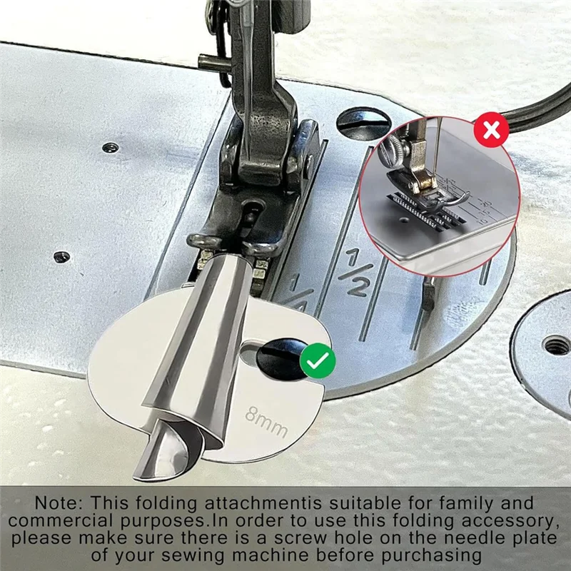 Sewing Rolled Hemmer Foot Set 4Pcs (4/6/8/10MM),Universal Sewing Machine Accessories Rolled Hem Presser Foot