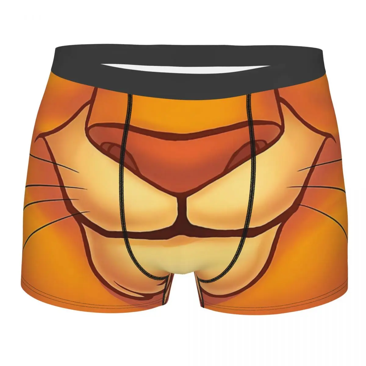 Lion Mask Underpants Breathbale Panties Male Underwear Print Shorts Boxer Briefs