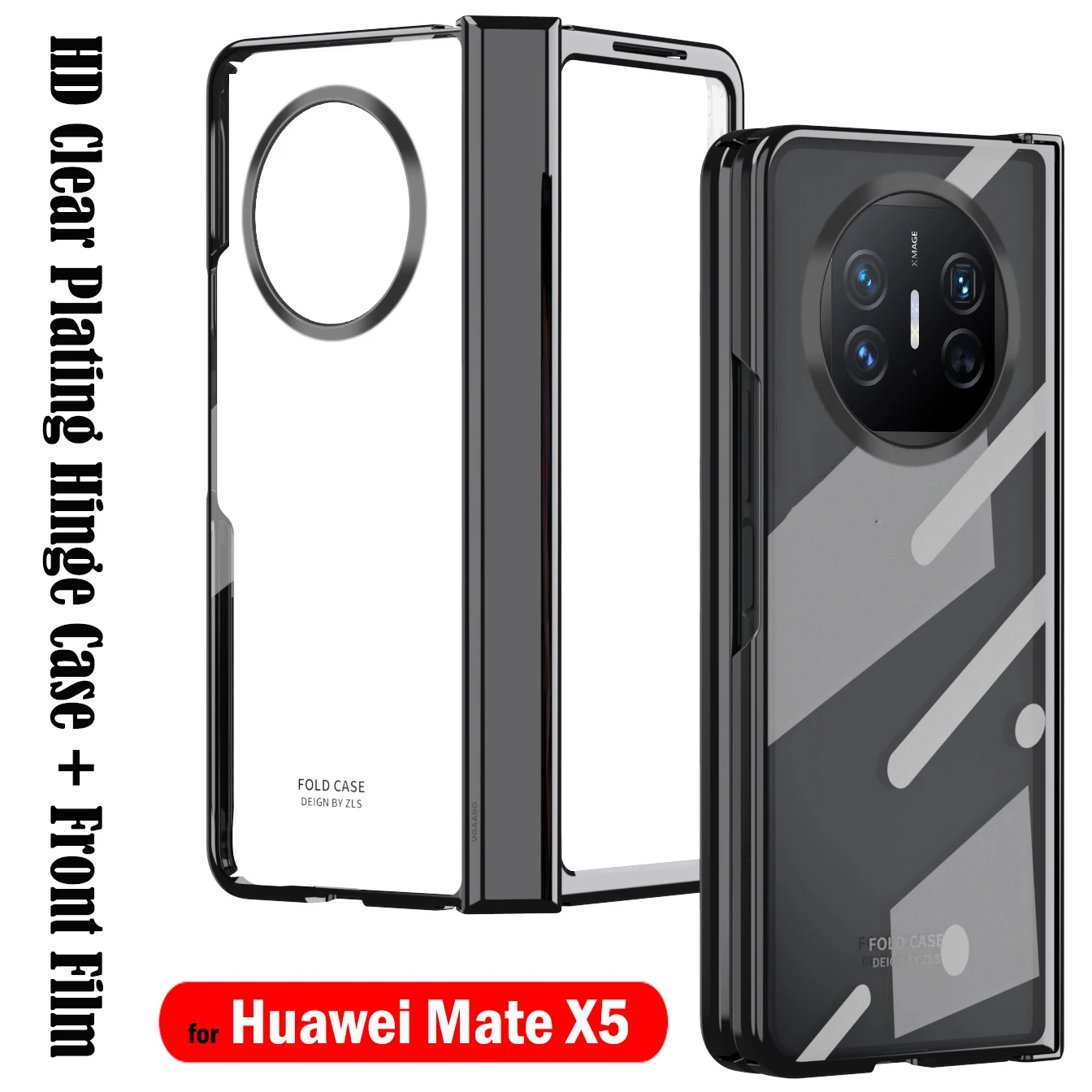 

Прозрачный защитный чехол HD с петлями и полным покрытием для Huawei Mate X5, чехол для Huawei Mate X5, чехол со стеклянной пленкой для переднего экрана