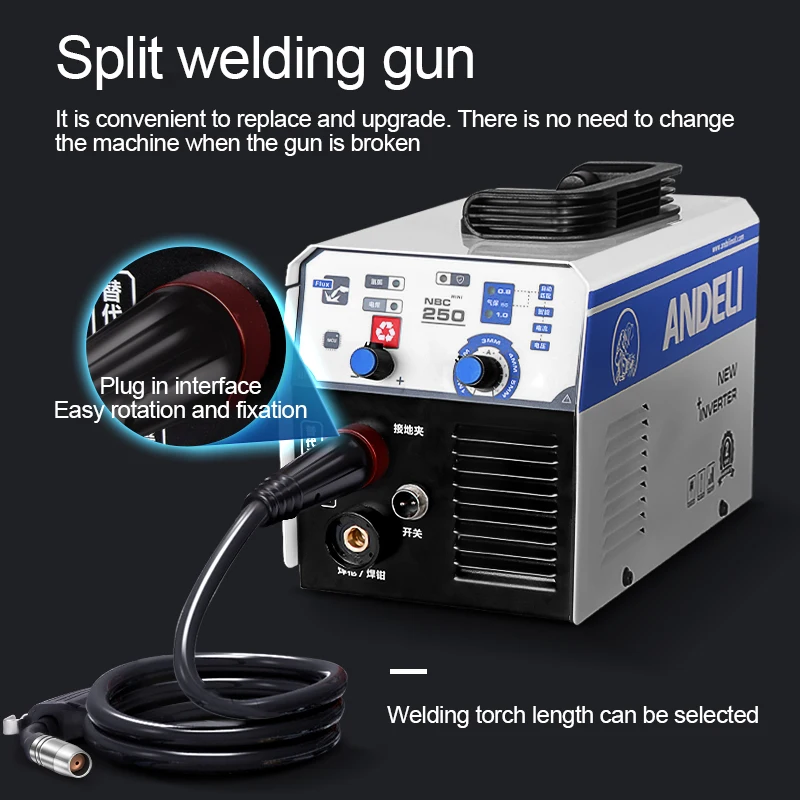 Household Welding Machine Semi-automatic Welding Machine Gas Free Flux Core Wire Inverter 1KG Capacity Welder 220V 2