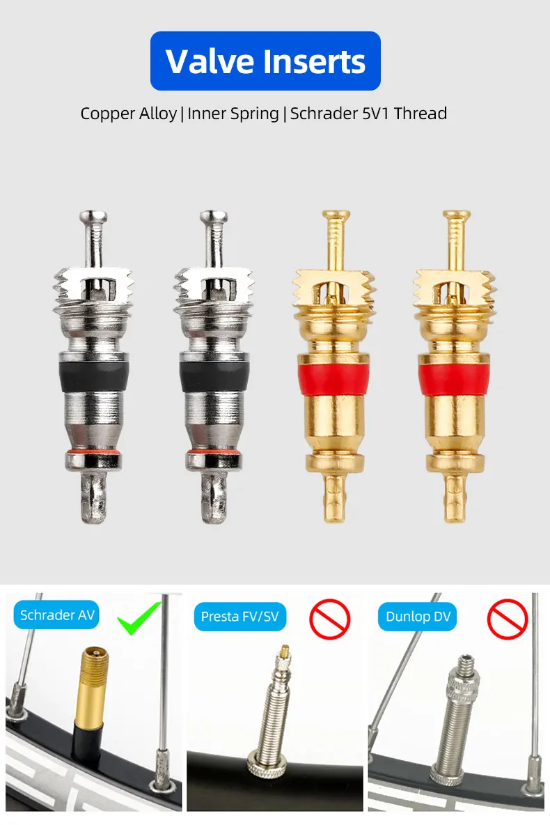 Description Picture 2 of itemAV Schrader Valve Core Universal Use for Automatic Cars Trunks Bicycles Copper Tire Valve Core Replacement Removal Tool Optional