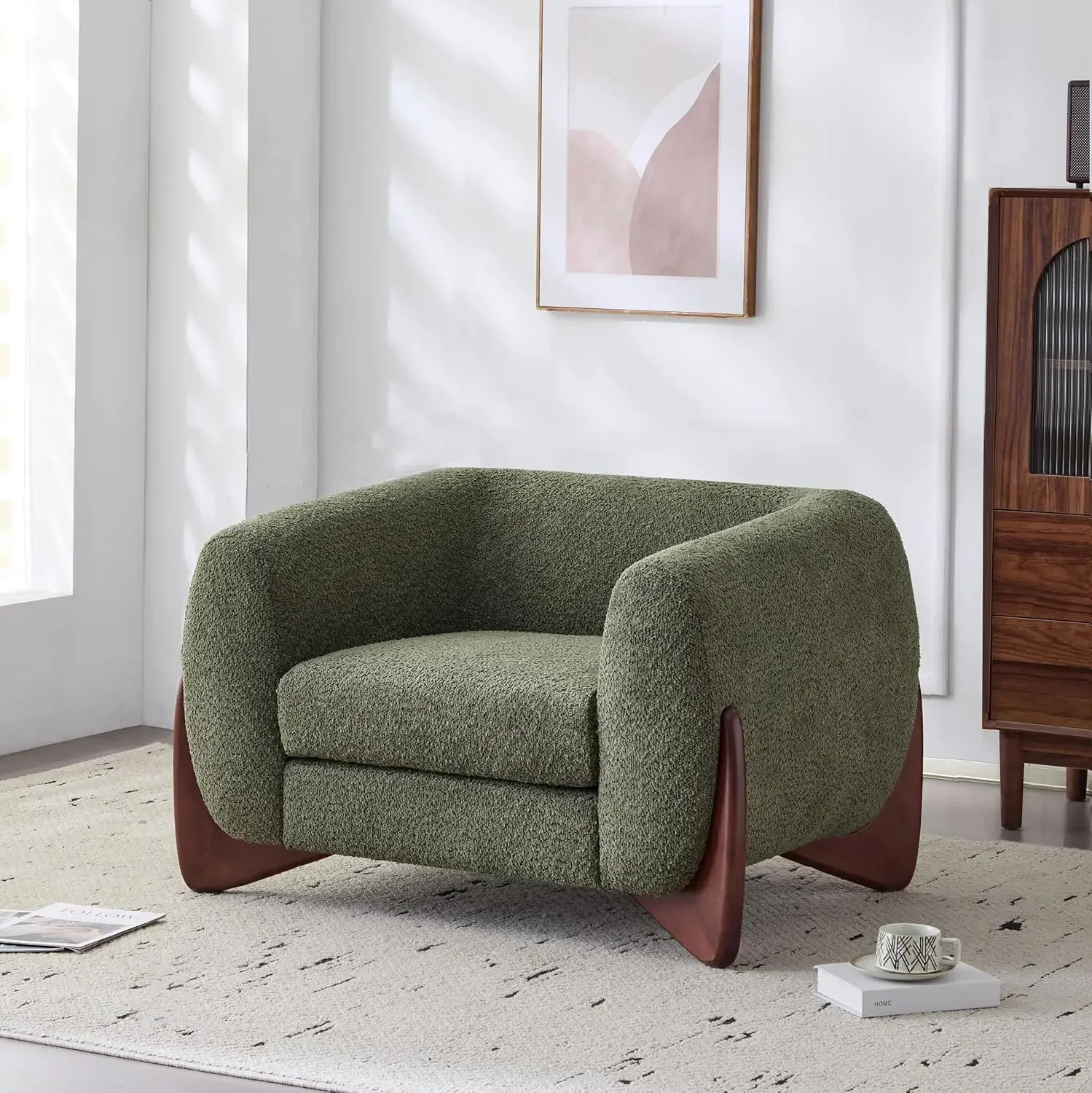 Boucle Club Accent Chair 1