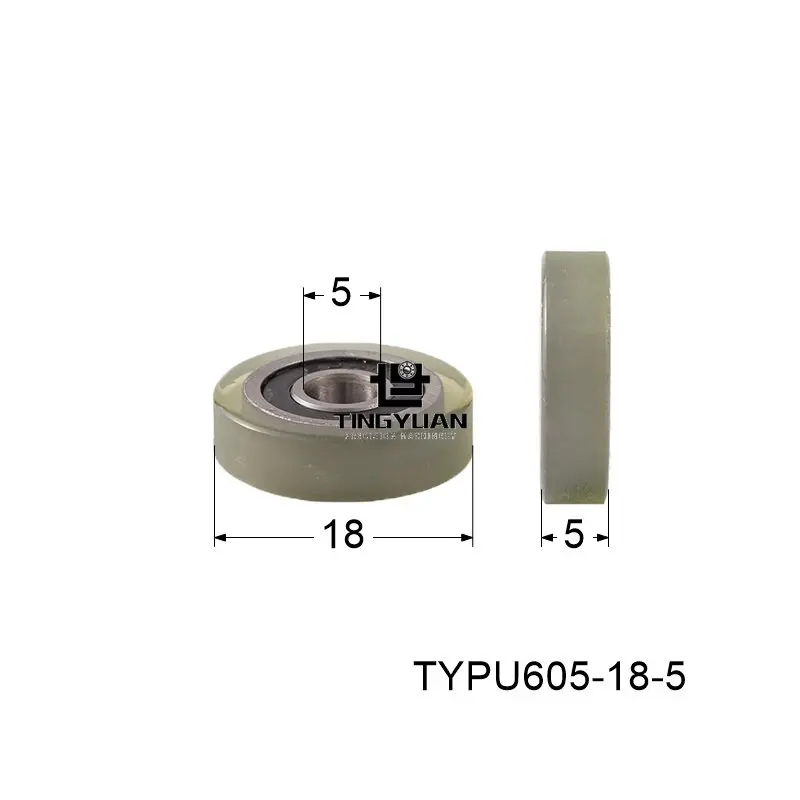 

Полиуретановый ролик быстрорежущего типа ID5 OD18 TPU 1 шт. прозрачный роликовый ролик с 304 винтами направляющее колесо
