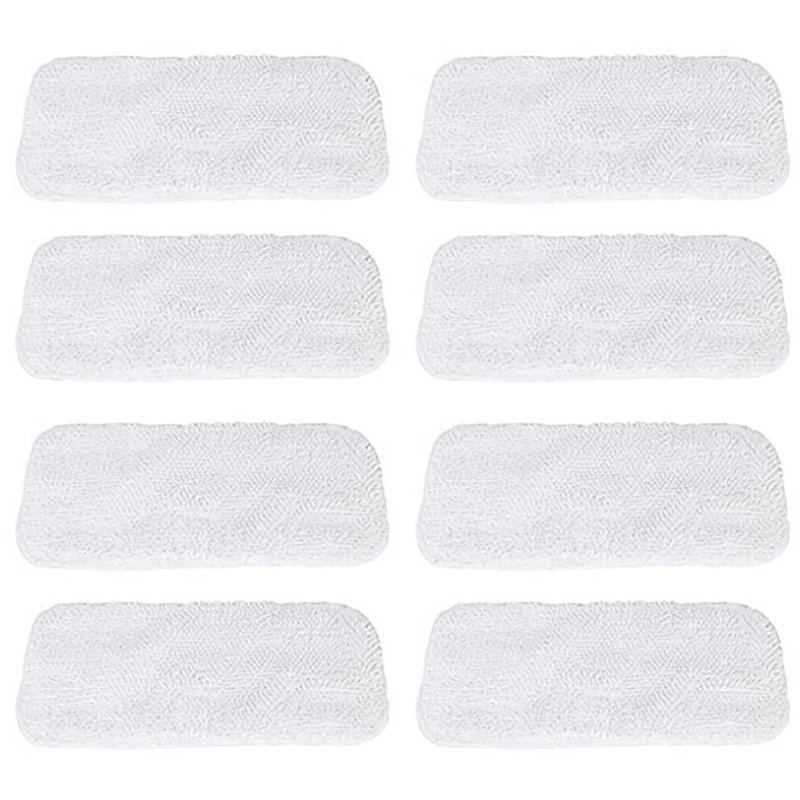 

8 Pack Replacement Pads For Sienna Luna Cleaning Cloth Pads For Steamer Head SSM-3006 Washable Microfiber Mop Pads