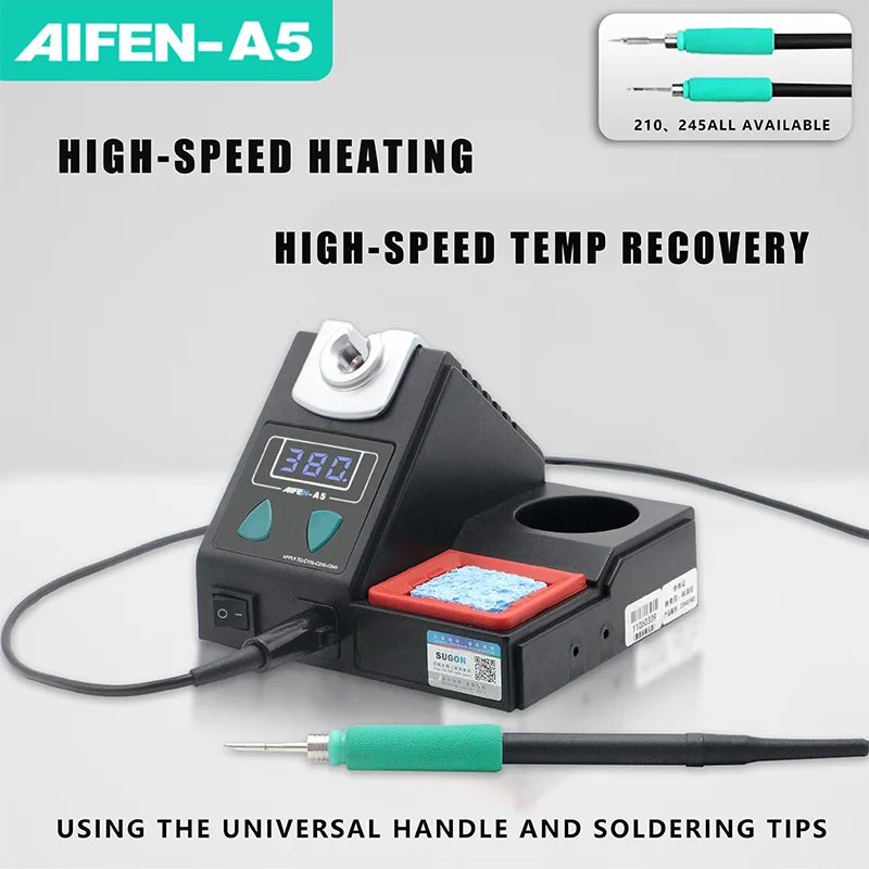 AIFEN A5 Soldering Station Compatible JBC Soldering Iron Tips C210/C245/C115 Handle Lead-free Electronic Welding Rework Station 4
