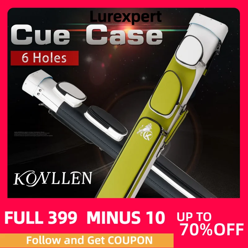 Konllen King Biliardo 6 Fori Custodia Rigida Per Stecca 2 Butts 4 Aste 6 Colori Borsa Oxford Carry Robusta Custodia Resistente All'Usura