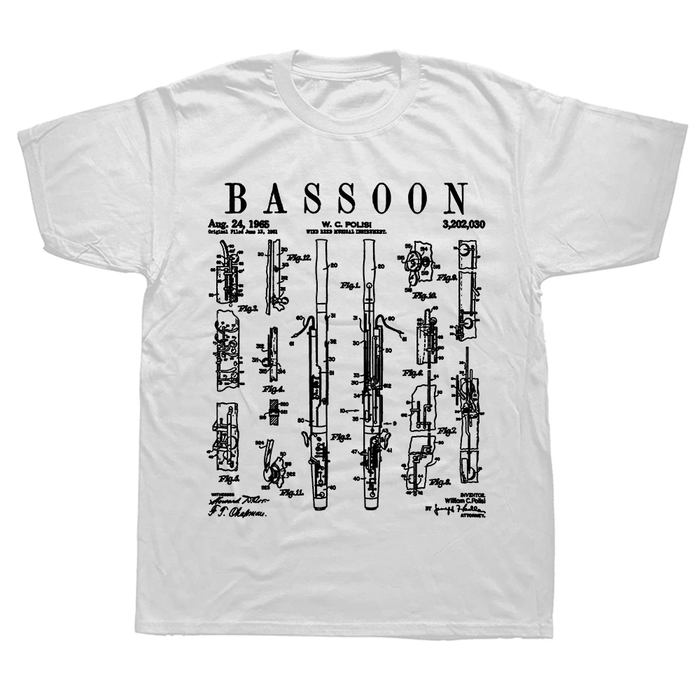 Funny Bassoon Player Vintage Patent Bassoonist Drawing T Shirts Summer  Graphic Cotton Streetwear Birthday Gifts T-shirt Men - AliExpress