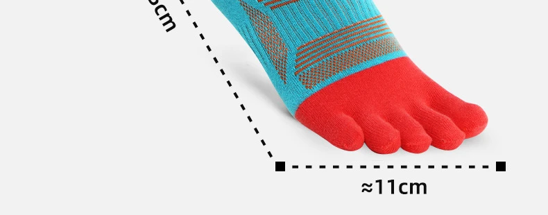 1 Paar Fünf-Zehen-Sportsocken, atmungsaktiv, Coolmax, schnell trocknend, schweißableitend, elastisch, Radsocken, professionelle Laufsocken – Detail 5