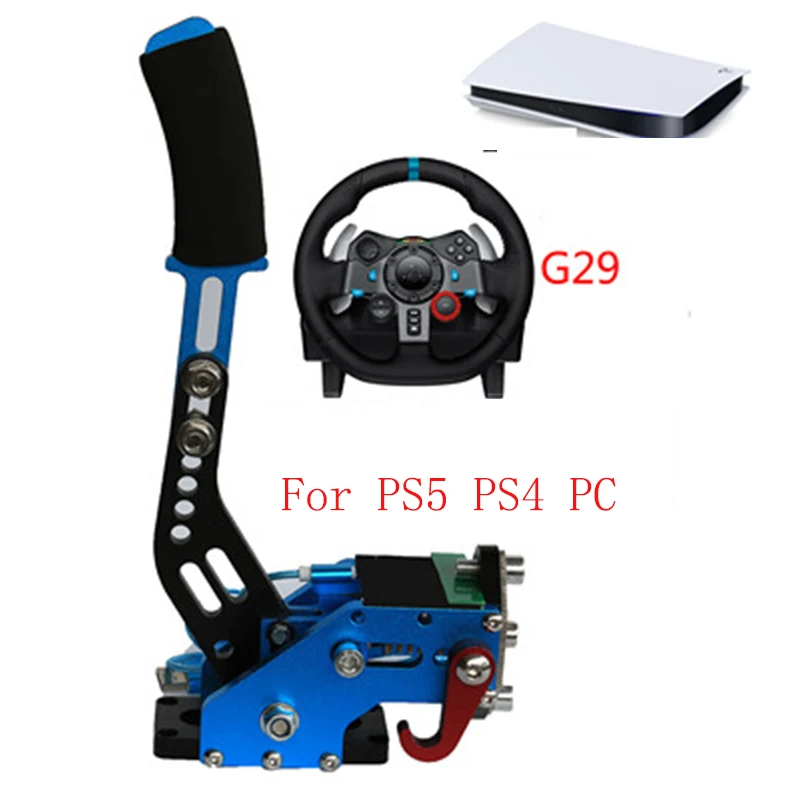 Ps4 ps5 pc usb handbremse für sim auto rennspiele g29 stahl & aluminium  rallye einstellbar für pc windows dirt rally