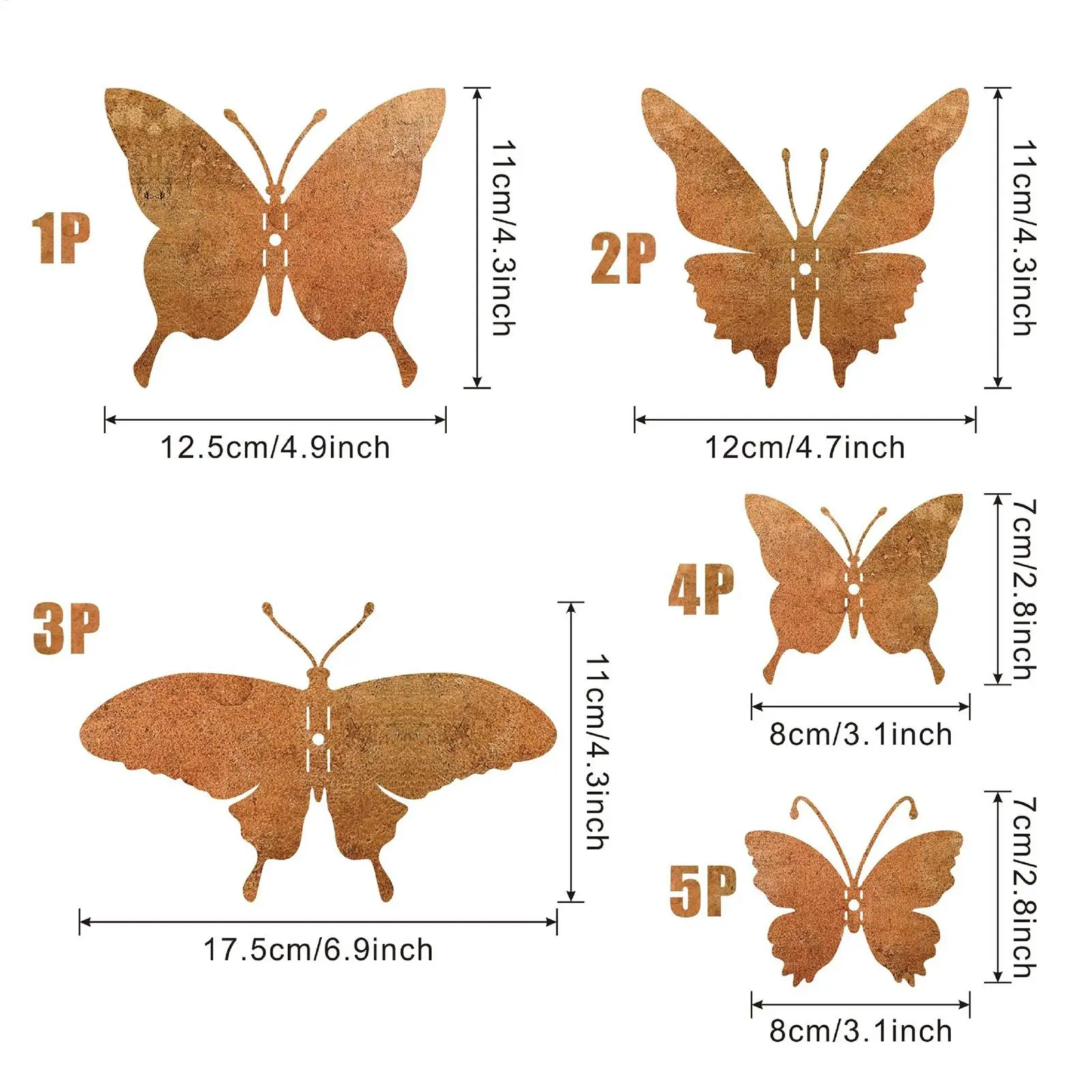 Metal Butterfly Wall Decor 6
