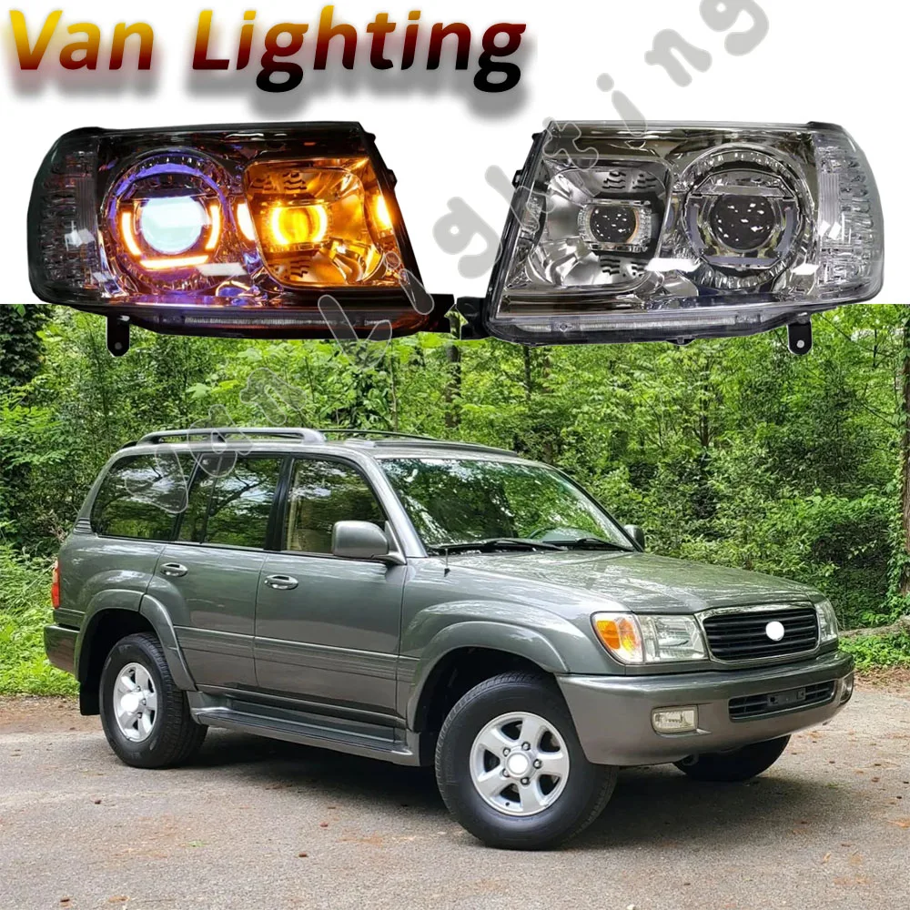

Фонарь для TOYOTA Land Cruiser LC100 UZL100 4700, передняя фара, двойная линза 1998 - 2007