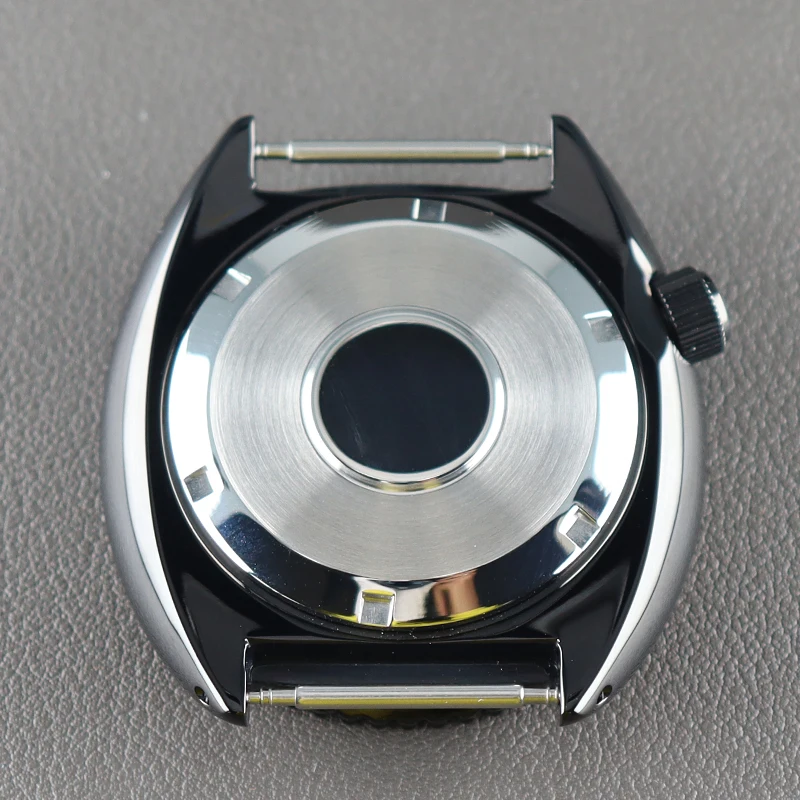 45mm schwarzes Taucheruhrengehäuse für Mod Turtle Abalone NH35 NH36 NH34 Uhrwerk für 22mm Armband Uhrengehäuse Saphirglas wasserdicht – Detail 6