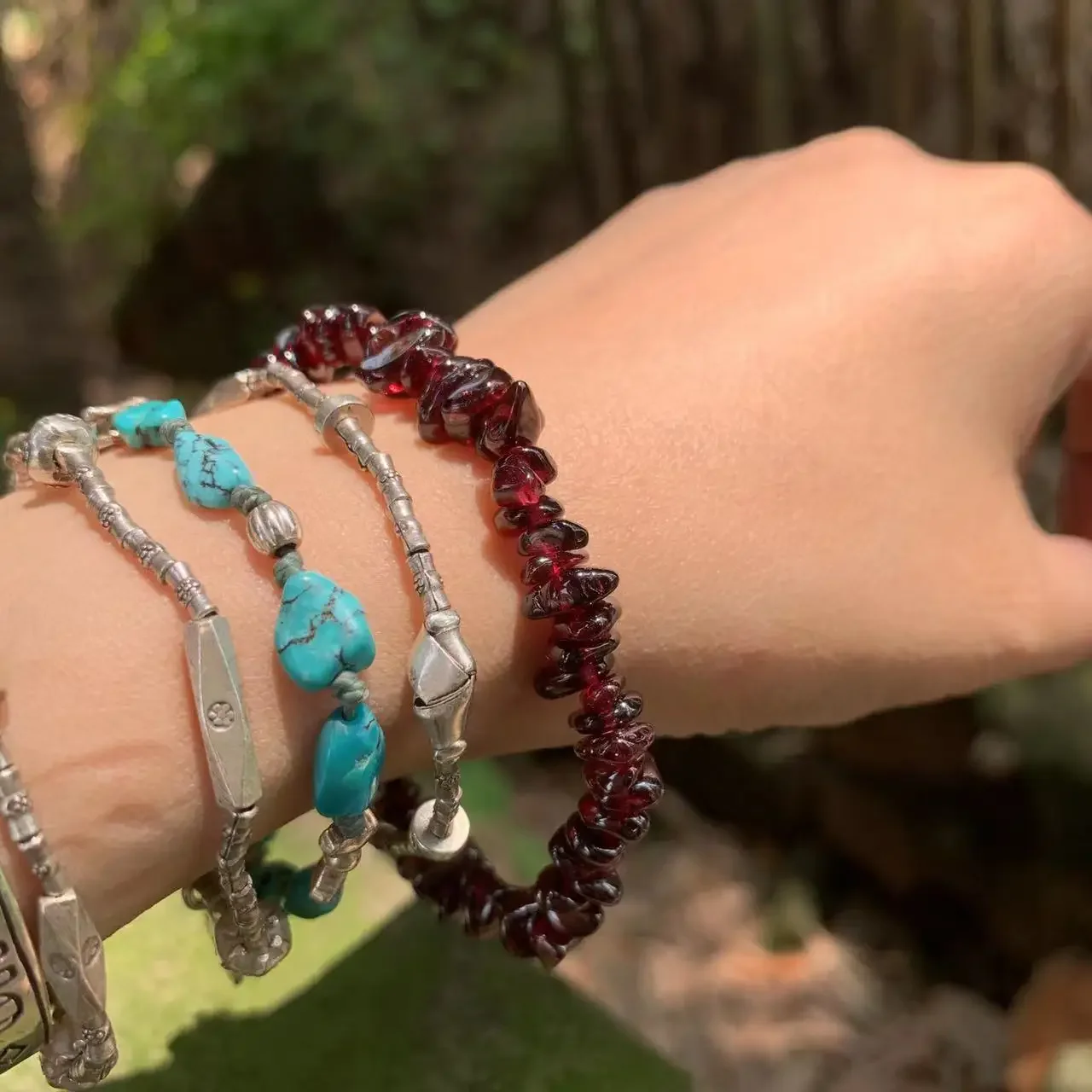 Natural Garnet Bracelet For Woman Crystal Bracelet Jewelry Red Stones Wholesale Healing Energy Gift Lucky