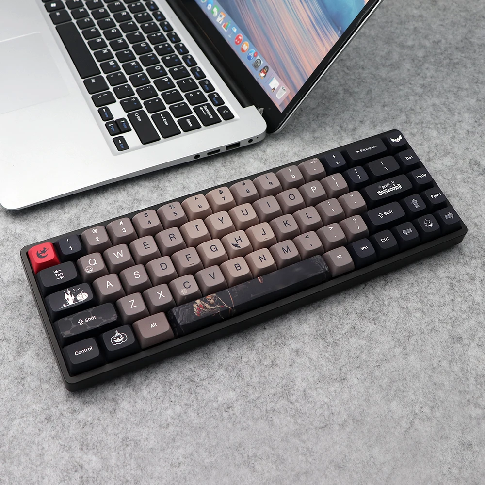 Teclas de Halloween Keycaps Anime Xda Perfil Pbt Tintura Sublimação Teclado Mecânico para mx Switch 61 64 68 84 87 980 104 137 - Imagem 2