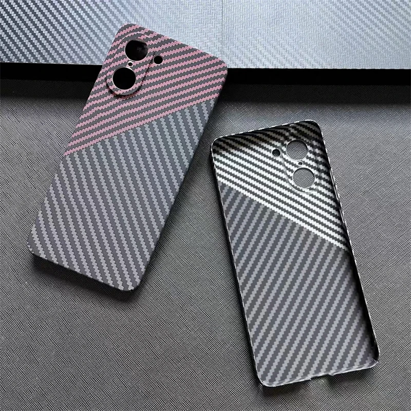 Slim Matte Hard Carbon Fiber Texture Pattern Case with Bumper Protection