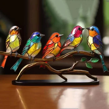 Colorful Acrylic Bird Ornament 1
