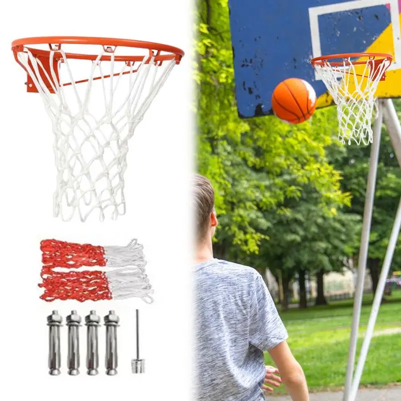Basketball Hoop 35/45CM Hanging Basketball Hoop Wall Mounted Goal Hoop Rim Net Sports Netting Indoor Outdoor Wall Mounted Easy Installation