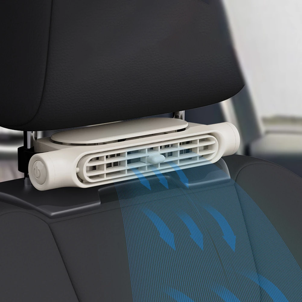 Universal Refrigeration Car Fan Car High Wind Power Electric Fan Level 3 Wind Speed Cooling Rear Seat Accessorie 1set