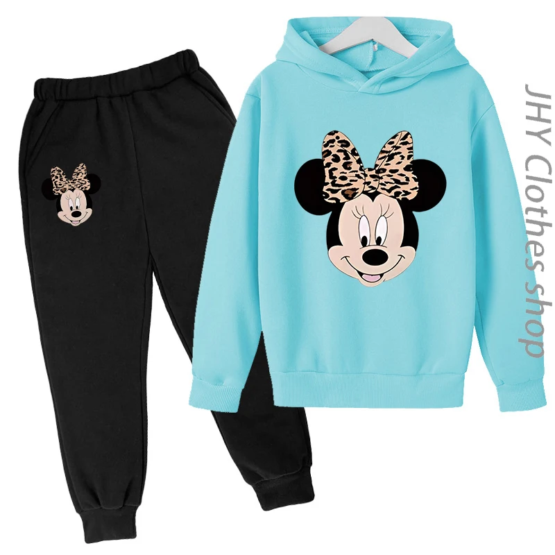 

Kids Hoodie Clothes Set Minnie Mouse Boys and Girls Baby Disney Anime Print 3 to 12 Years Coat Top Pants 2P Beauty Birthday Gift