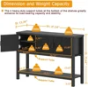 Console Sofa Table, Modern Entryway Table with Sehves, Couch Table with Storage (47.24 Inch Wide, Black) 2